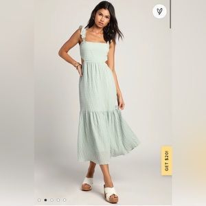 Lulus mint midi dress L